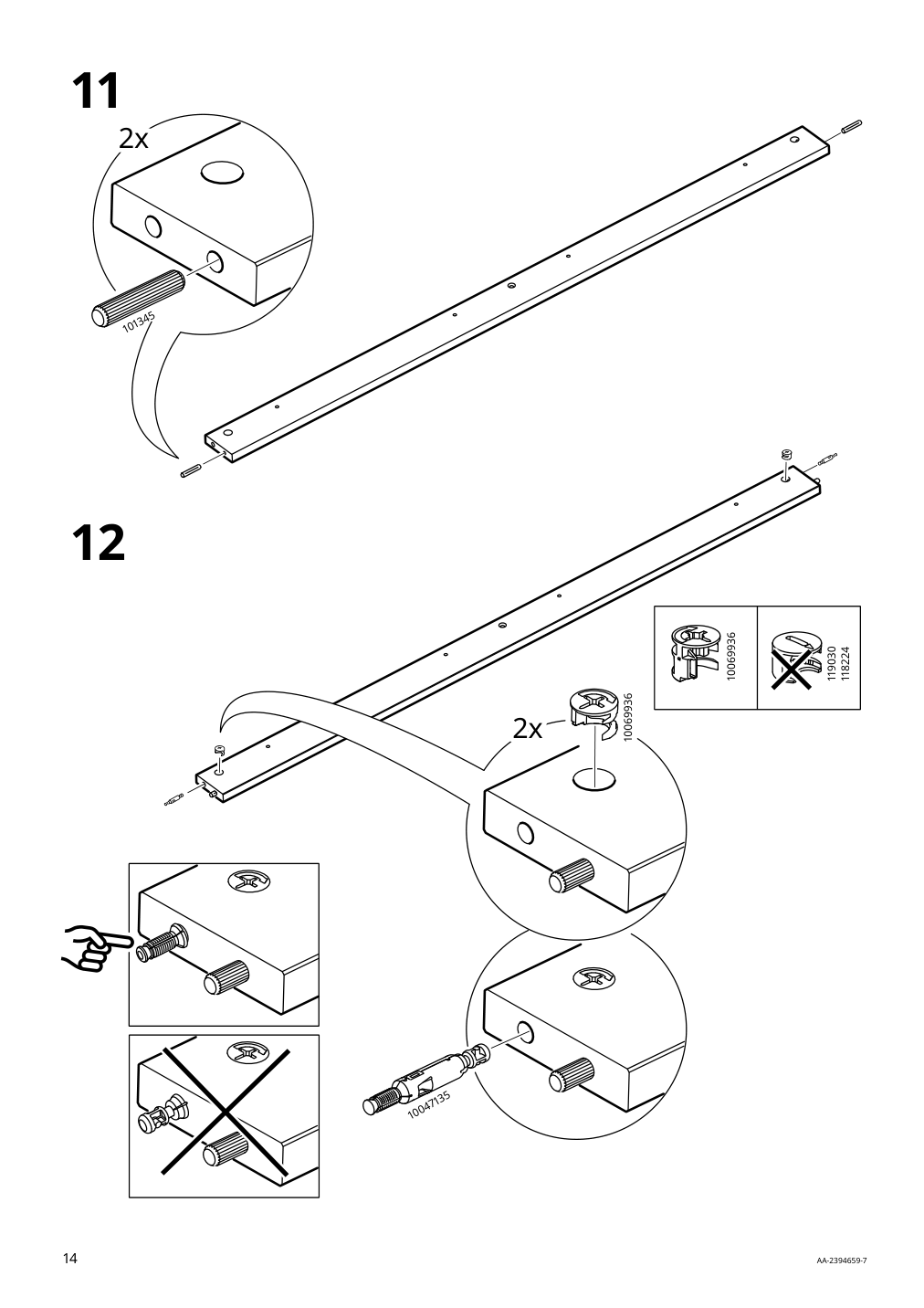 Assembly instructions for IKEA Hauga 8 drawer dresser white | Page 14 - IKEA HAUGA 8-drawer dresser 305.728.23