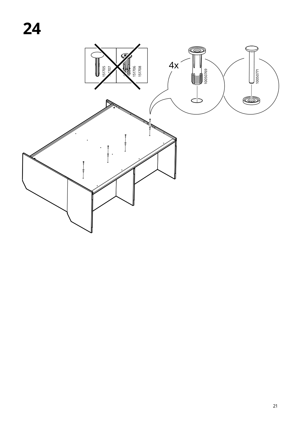 Assembly instructions for IKEA Hauga 8 drawer dresser white | Page 21 - IKEA HAUGA 8-drawer dresser 305.728.23