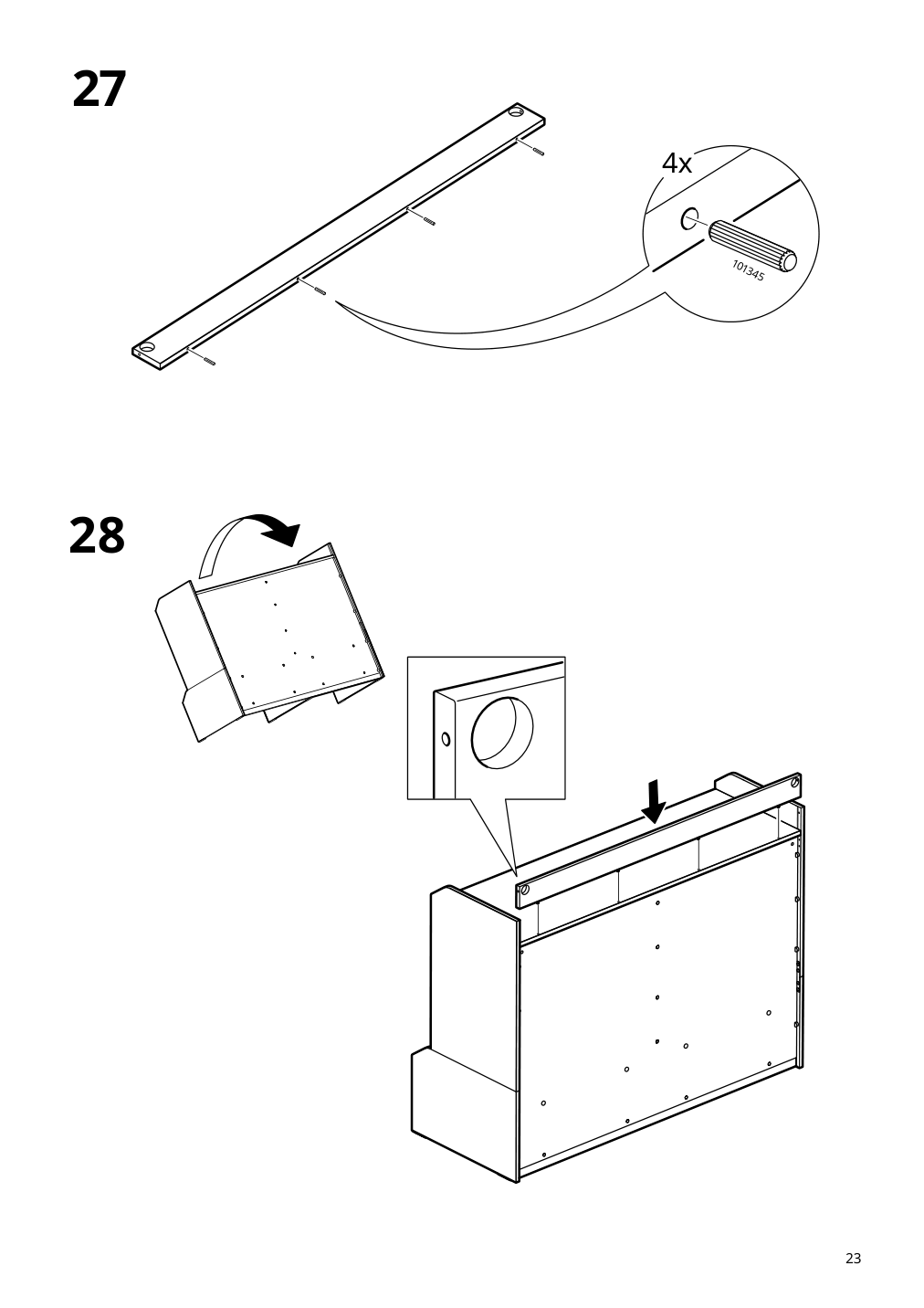 Assembly instructions for IKEA Hauga 8 drawer dresser white | Page 23 - IKEA HAUGA 8-drawer dresser 305.728.23