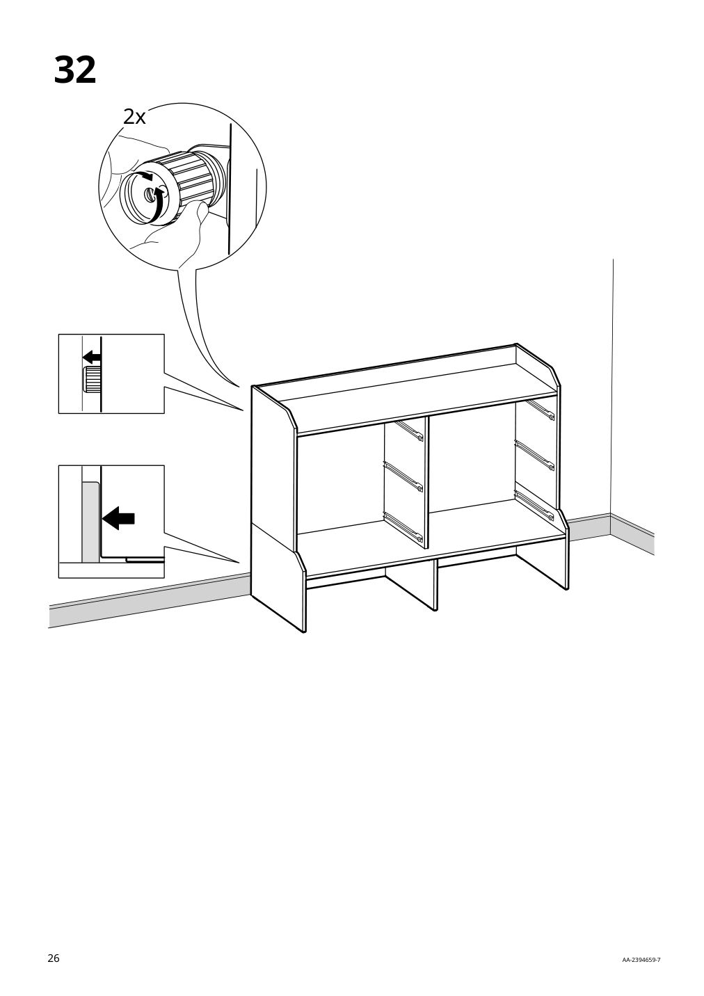 Assembly instructions for IKEA Hauga 8 drawer dresser white | Page 26 - IKEA HAUGA 8-drawer dresser 305.728.23