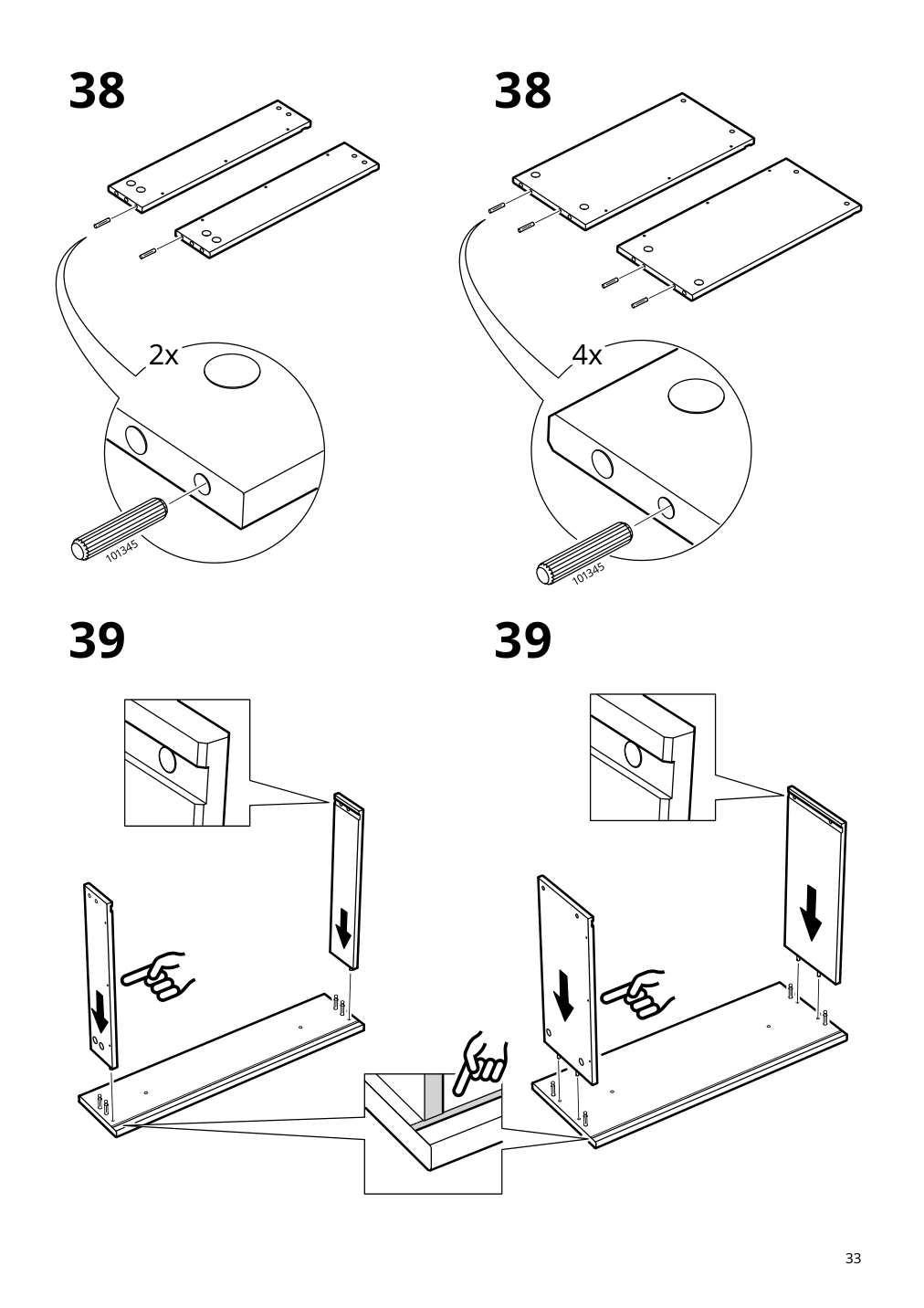 Assembly instructions for IKEA Hauga 8 drawer dresser white | Page 33 - IKEA HAUGA 8-drawer dresser 305.728.23