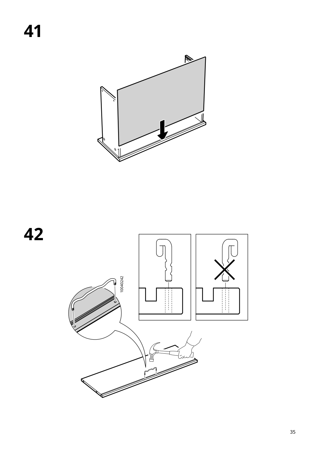 Assembly instructions for IKEA Hauga 8 drawer dresser white | Page 35 - IKEA HAUGA 8-drawer dresser 305.728.23