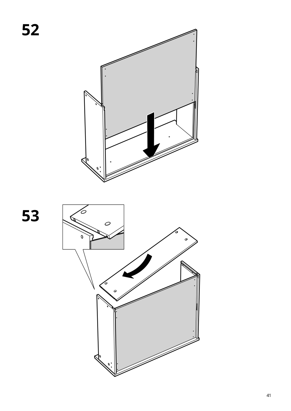 Assembly instructions for IKEA Hauga 8 drawer dresser white | Page 41 - IKEA HAUGA 8-drawer dresser 305.728.23