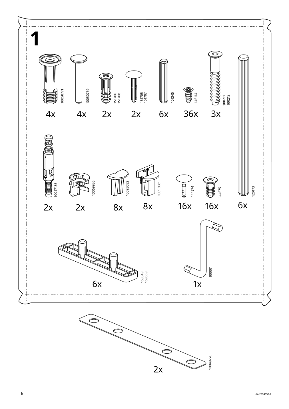 Assembly instructions for IKEA Hauga 8 drawer dresser white | Page 6 - IKEA HAUGA 8-drawer dresser 305.728.23