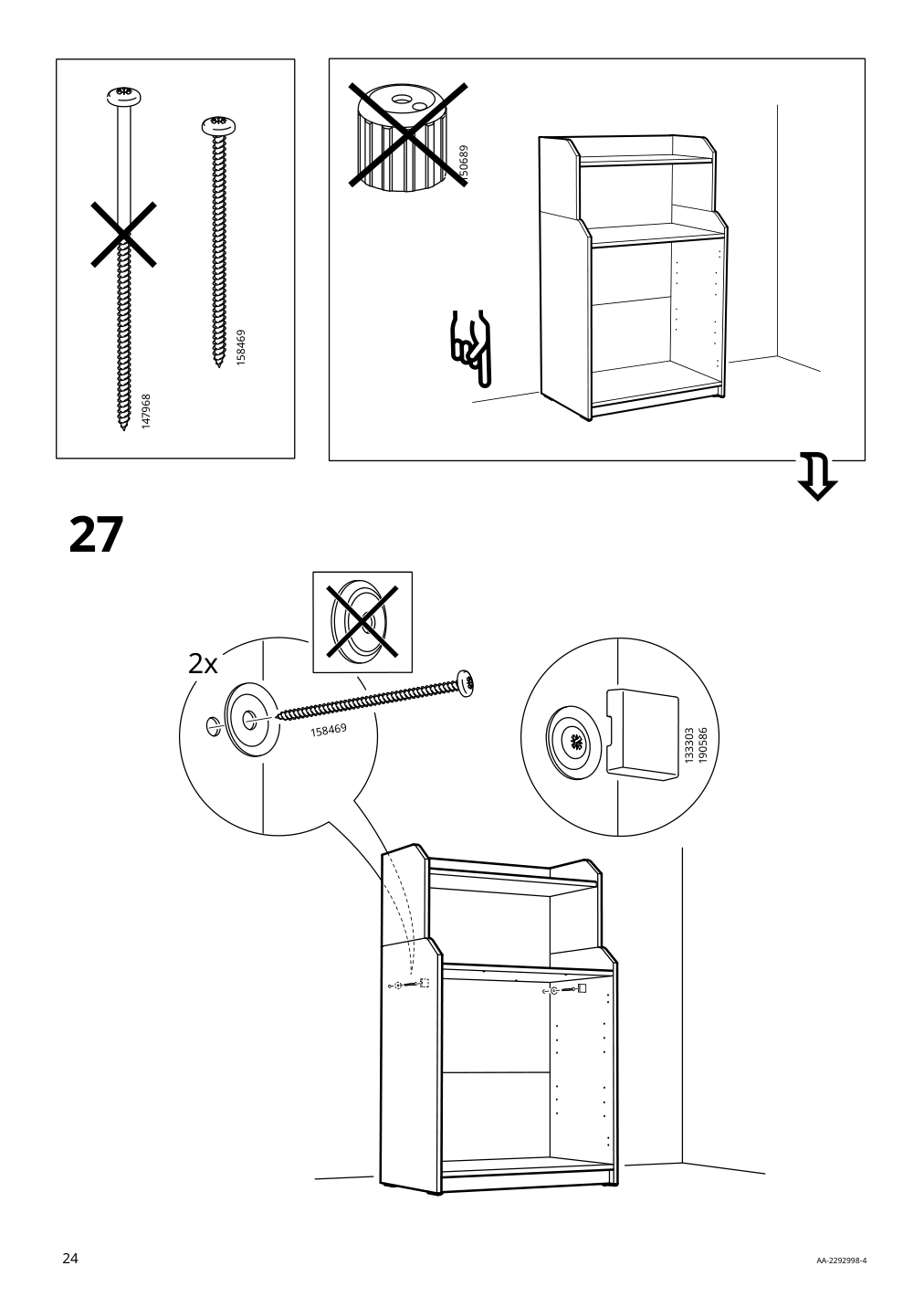 Assembly instructions for IKEA Hauga cabinet with 2 doors gray | Page 24 - IKEA HAUGA cabinet with 2 doors 404.150.50