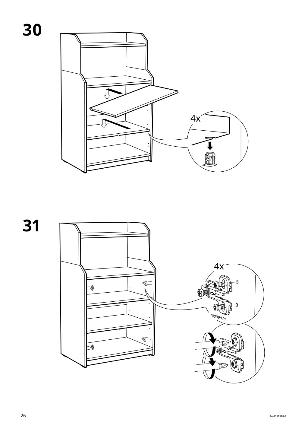 Assembly instructions for IKEA Hauga cabinet with 2 doors gray | Page 26 - IKEA HAUGA/BLECKBERGET desk and storage combination 094.365.02