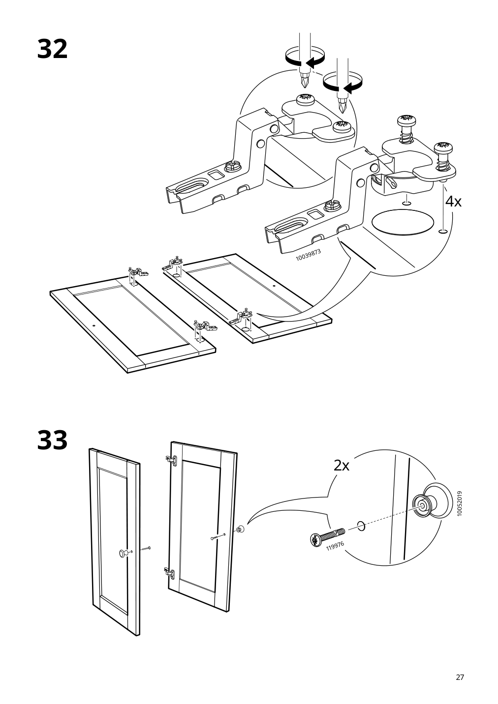 Assembly instructions for IKEA Hauga cabinet with 2 doors gray | Page 27 - IKEA HAUGA storage combination 693.886.35