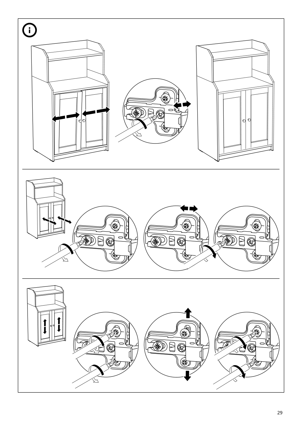 Assembly instructions for IKEA Hauga cabinet with 2 doors gray | Page 29 - IKEA HAUGA storage combination 693.886.35