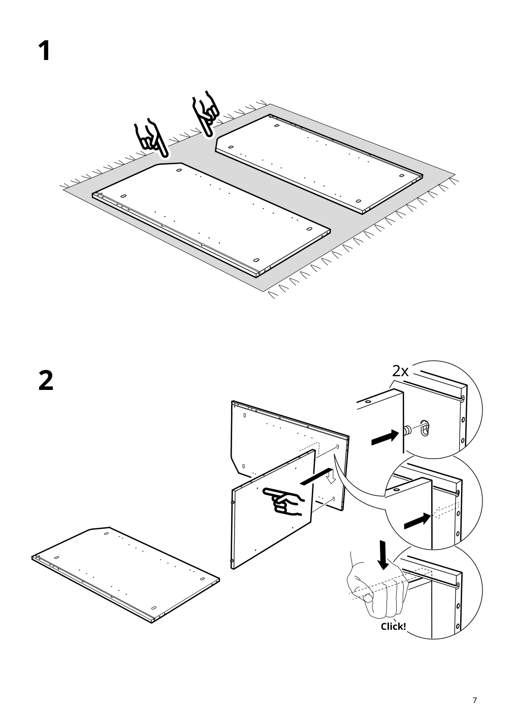 Assembly instructions for IKEA Hauga cabinet with 2 doors gray | Page 7 - IKEA HAUGA storage combination 693.886.35