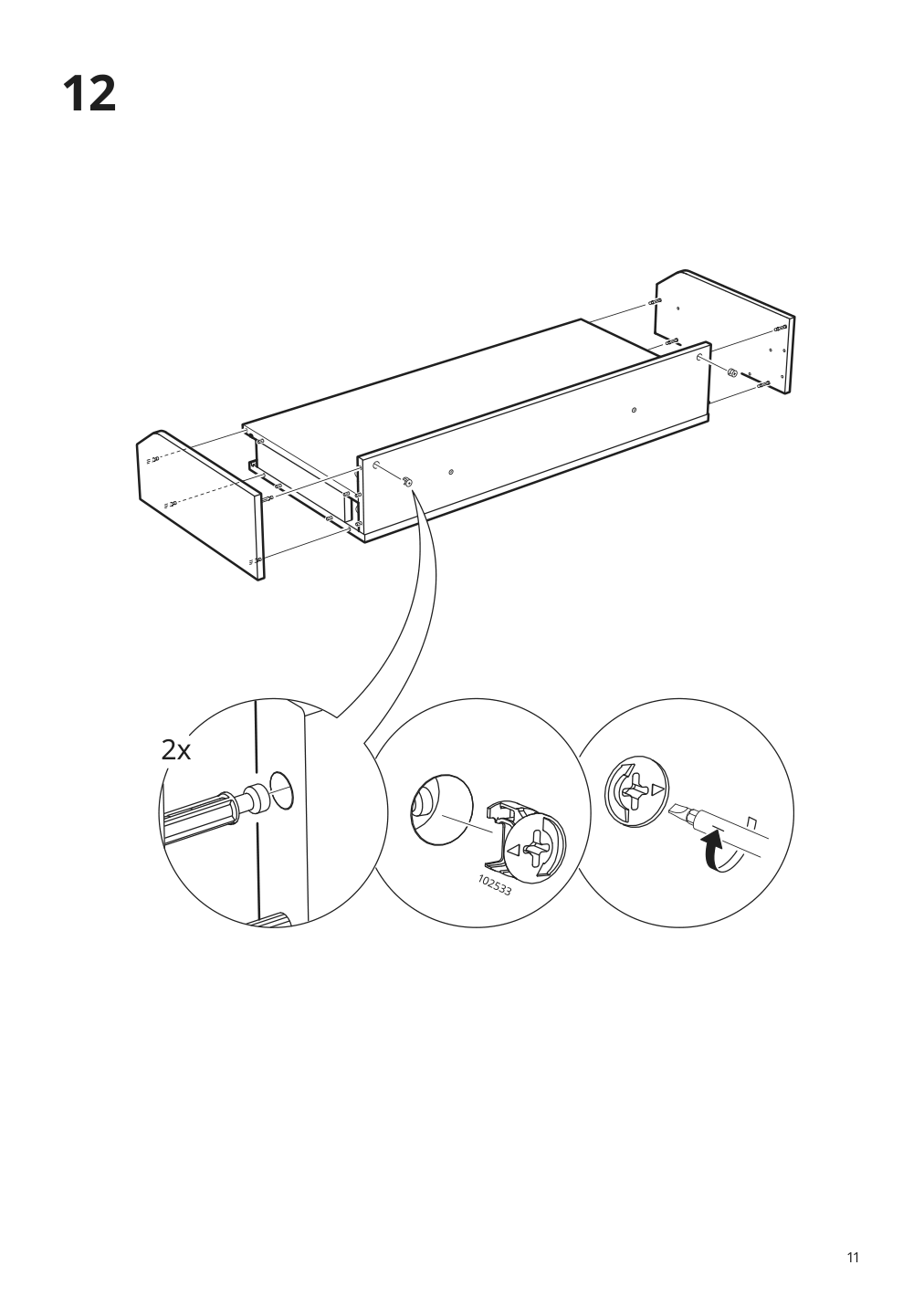 Assembly instructions for IKEA Hauga desk gray | Page 11 - IKEA HAUGA/BLECKBERGET desk and storage combination 094.365.02