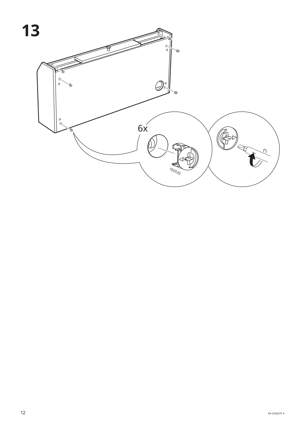 Assembly instructions for IKEA Hauga desk gray | Page 12 - IKEA HAUGA/BLECKBERGET desk and storage combination 094.365.02