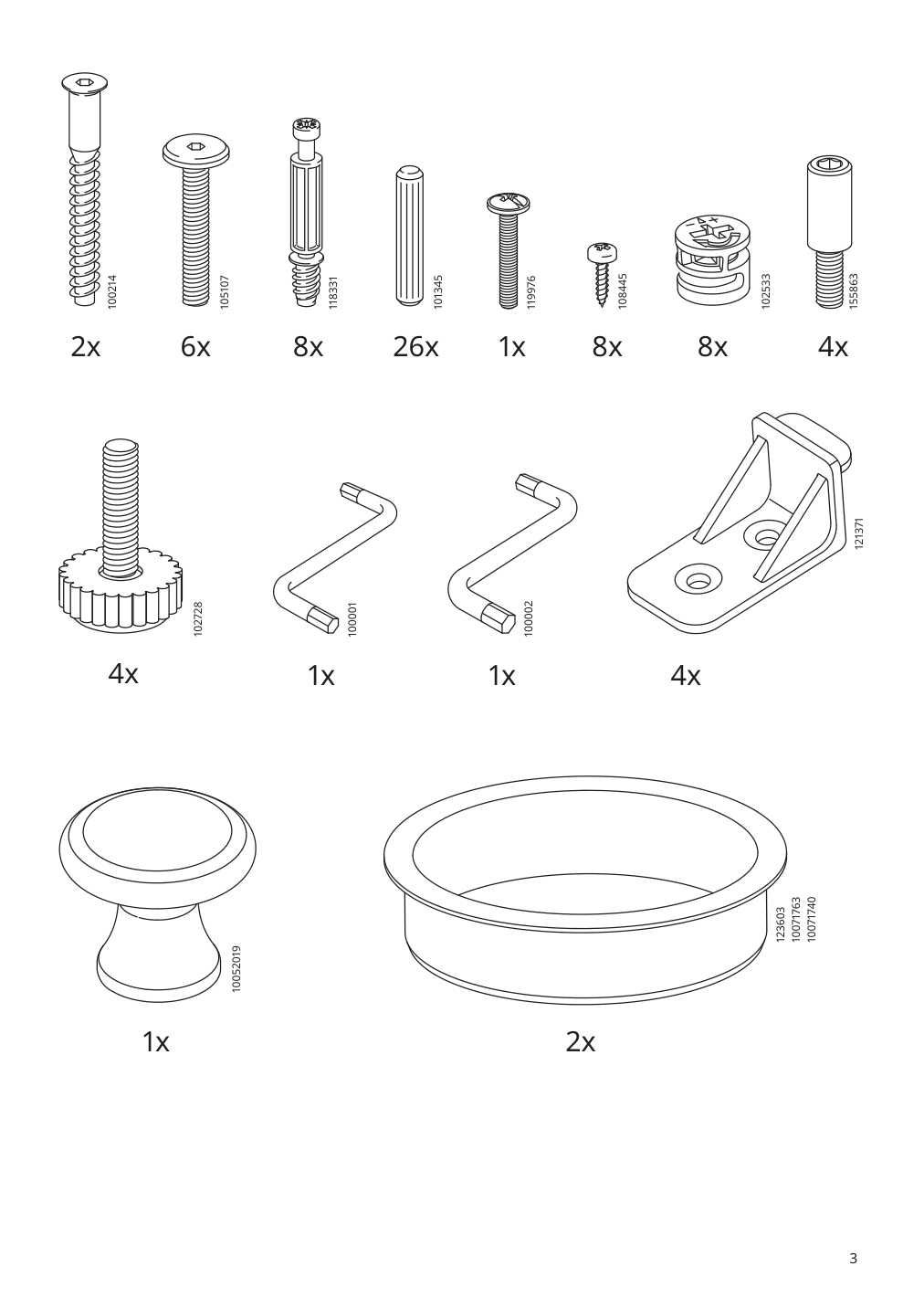 Assembly instructions for IKEA Hauga desk white | Page 3 - IKEA HAUGA desk 904.776.77