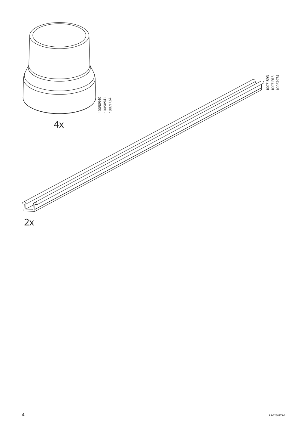 Assembly instructions for IKEA Hauga desk gray | Page 4 - IKEA HAUGA/BLECKBERGET desk and storage combination 094.365.02