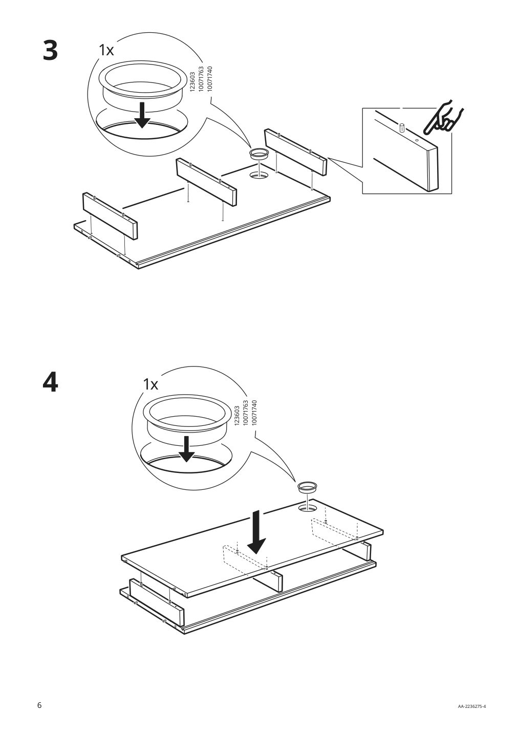 Assembly instructions for IKEA Hauga desk gray | Page 6 - IKEA HAUGA/BLECKBERGET desk and storage combination 094.365.02