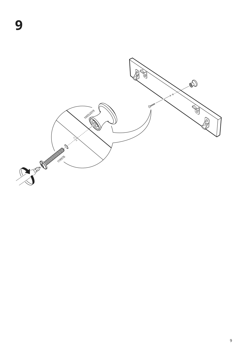 Assembly instructions for IKEA Hauga desk white | Page 9 - IKEA HAUGA/BLECKBERGET desk and storage combination 694.364.72