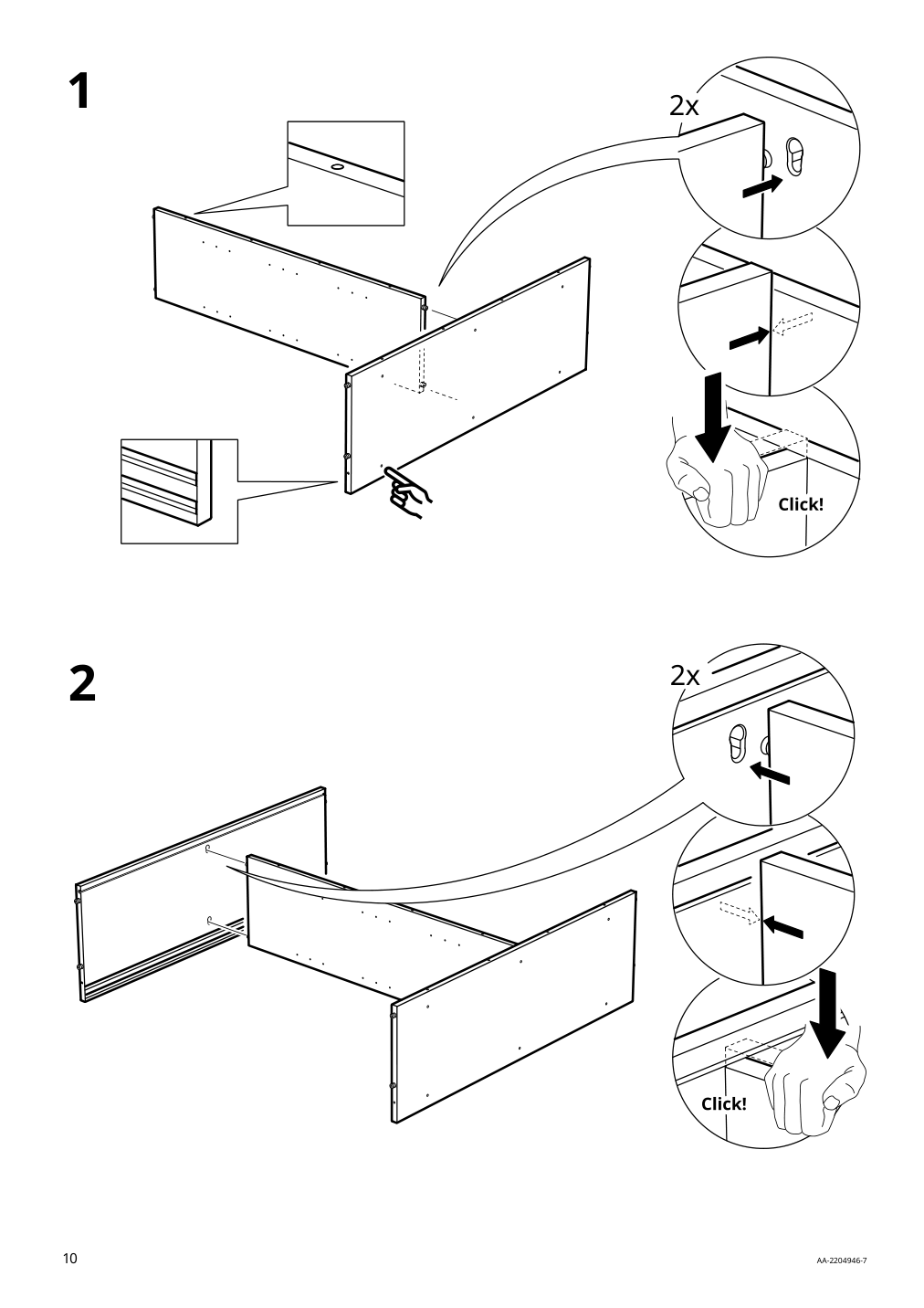 Assembly instructions for IKEA Hauga glass door cabinet gray | Page 10 - IKEA HAUGA glass-door cabinet 804.150.48