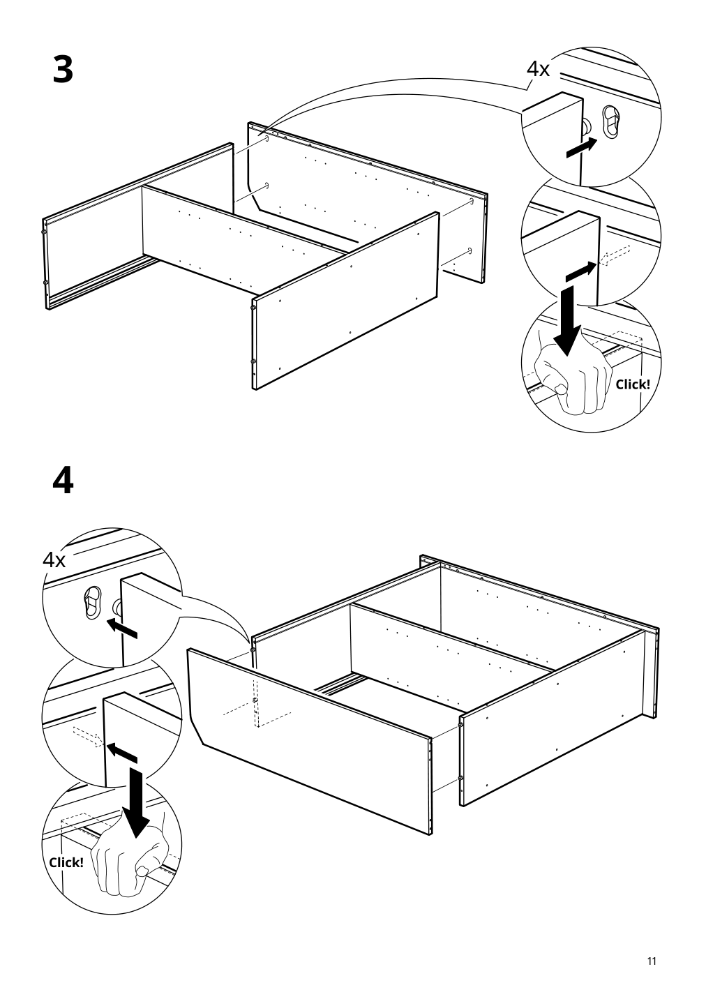 Assembly instructions for IKEA Hauga glass door cabinet white | Page 11 - IKEA HAUGA storage combination 893.886.44