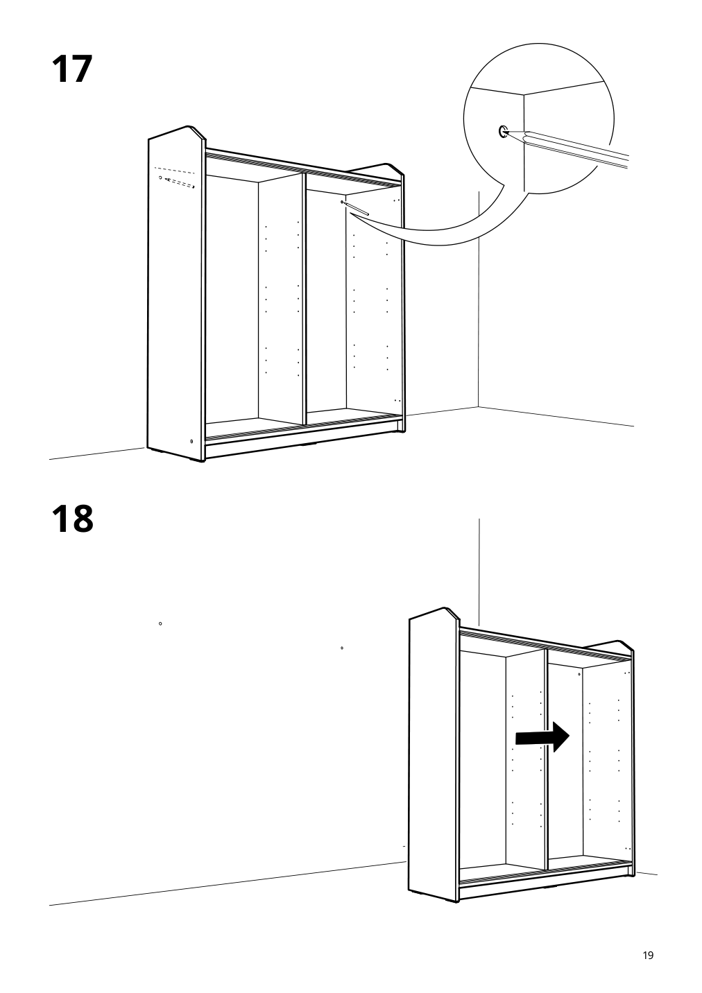 Assembly instructions for IKEA Hauga glass door cabinet gray | Page 19 - IKEA HAUGA glass-door cabinet 804.150.48