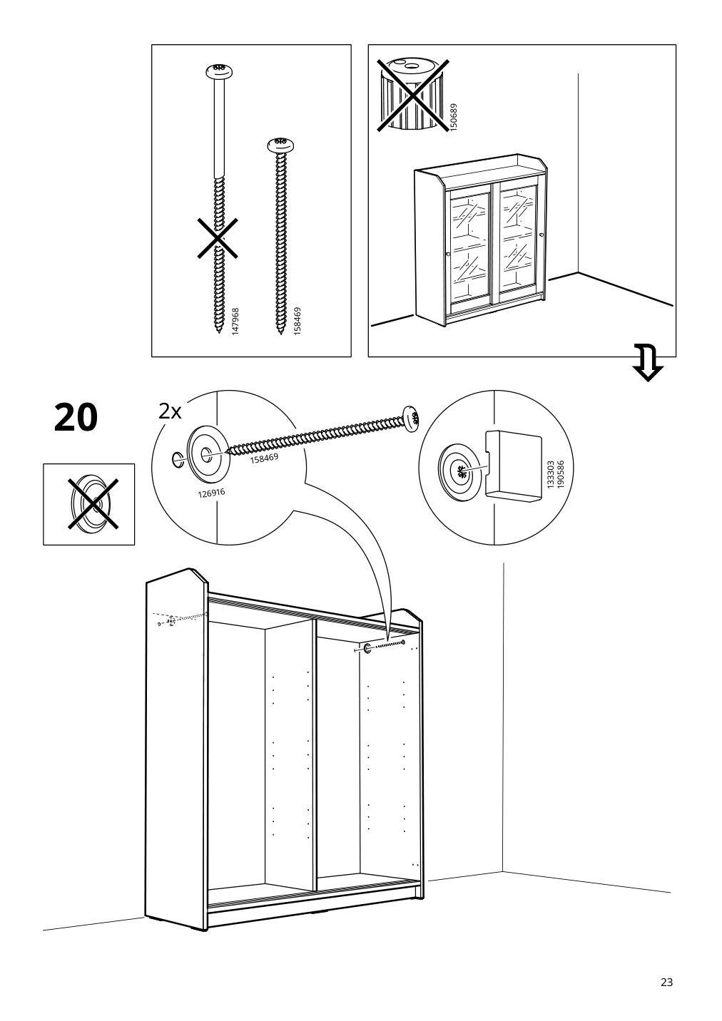 Assembly instructions for IKEA Hauga glass door cabinet gray | Page 23 - IKEA HAUGA storage combination 093.886.43