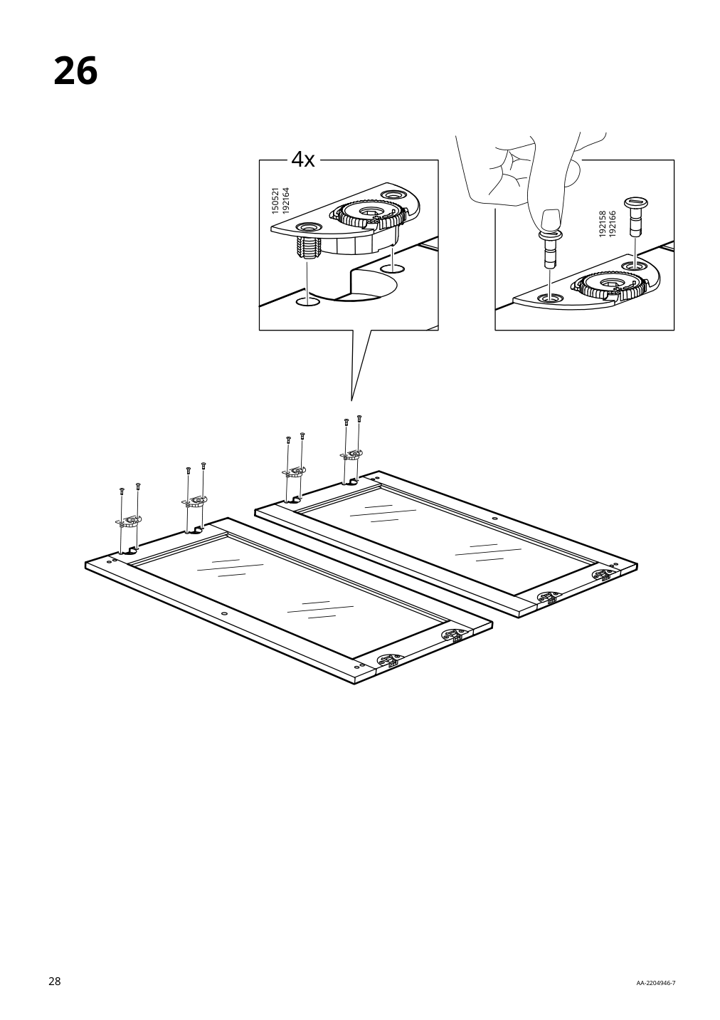 Assembly instructions for IKEA Hauga glass door cabinet gray | Page 28 - IKEA HAUGA glass-door cabinet 804.150.48