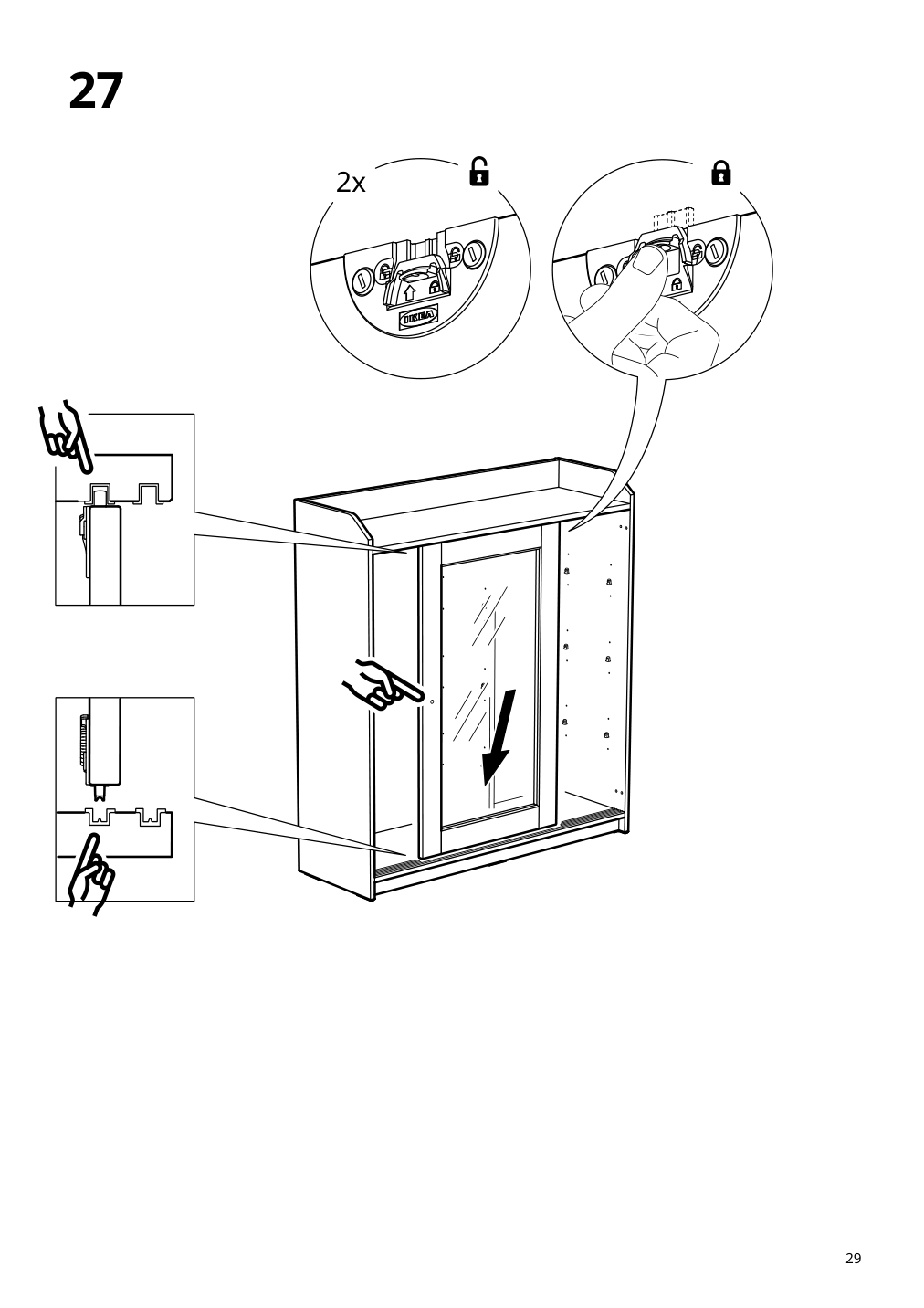 Assembly instructions for IKEA Hauga glass door cabinet white | Page 29 - IKEA HAUGA storage combination 893.886.44