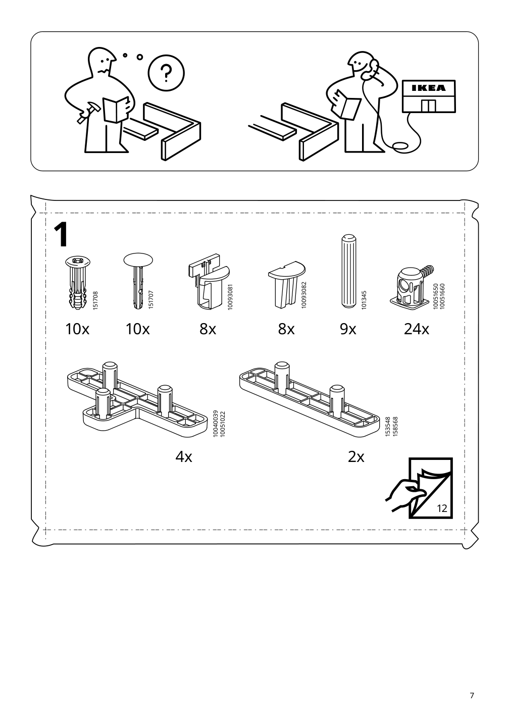 Assembly instructions for IKEA Hauga glass door cabinet gray | Page 7 - IKEA HAUGA glass-door cabinet 804.150.48