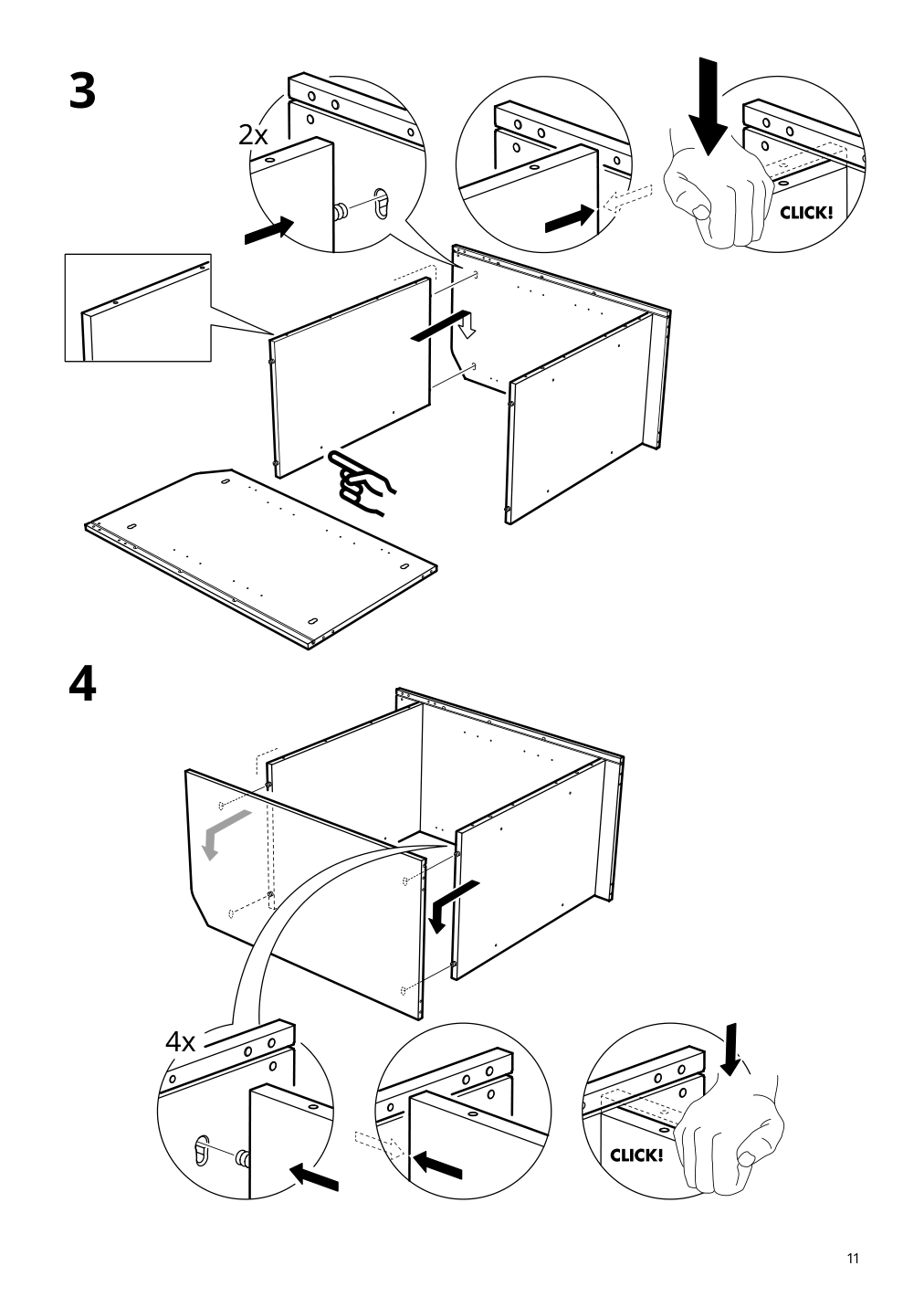 Assembly instructions for IKEA Hauga high cabinet with 2 doors gray | Page 11 - IKEA HAUGA TV/storage combination 195.727.25