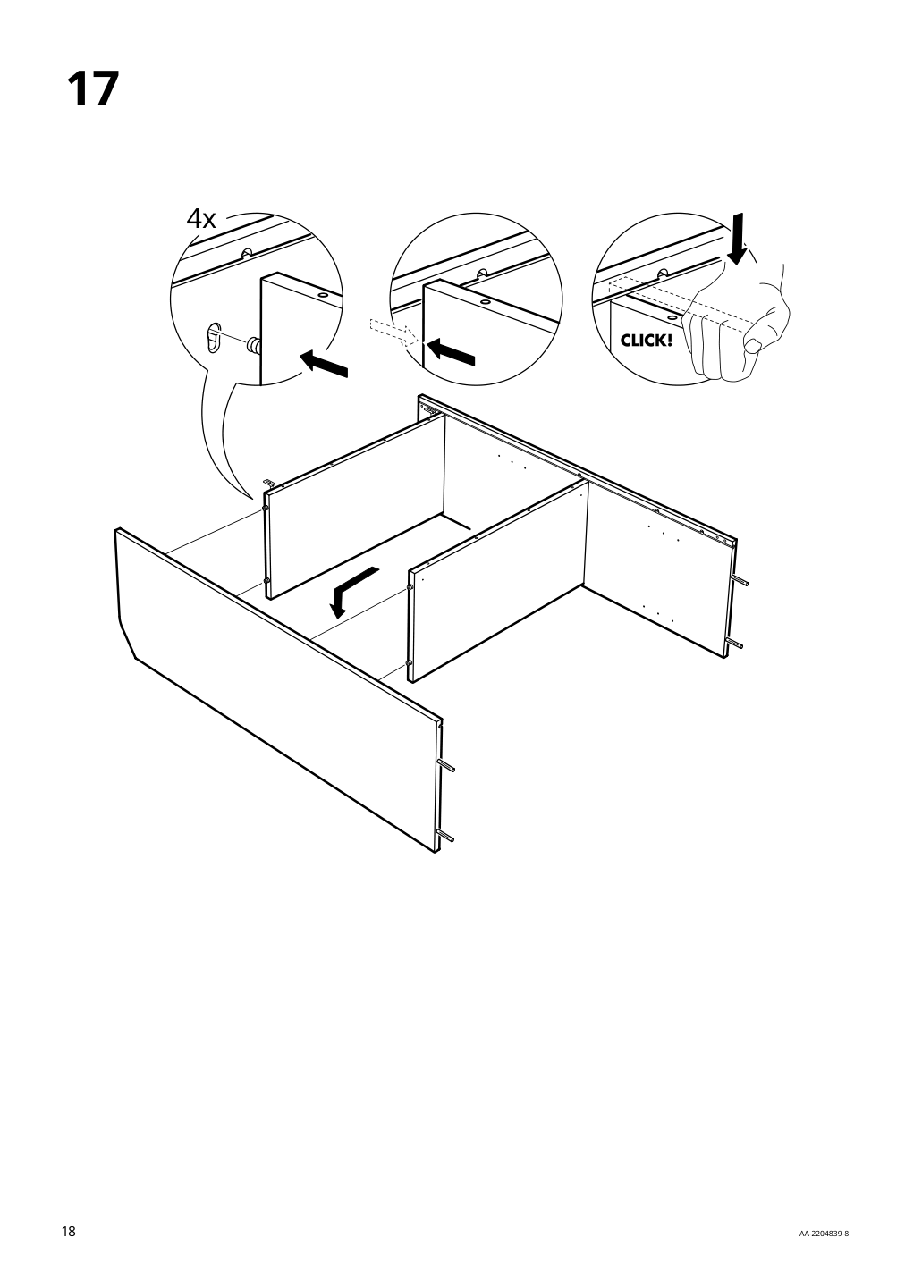 Assembly instructions for IKEA Hauga high cabinet with 2 doors gray | Page 18 - IKEA HAUGA TV/storage combination 195.727.25