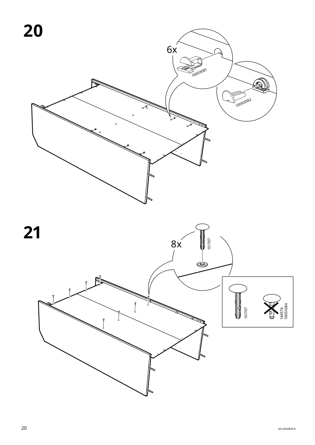 Assembly instructions for IKEA Hauga high cabinet with 2 doors gray | Page 20 - IKEA HAUGA TV/storage combination 195.727.25