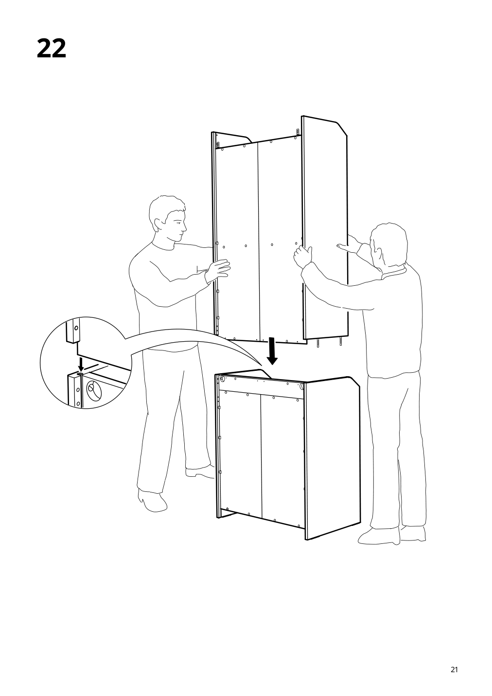 Assembly instructions for IKEA Hauga high cabinet with 2 doors gray | Page 21 - IKEA HAUGA TV/storage combination 993.884.41