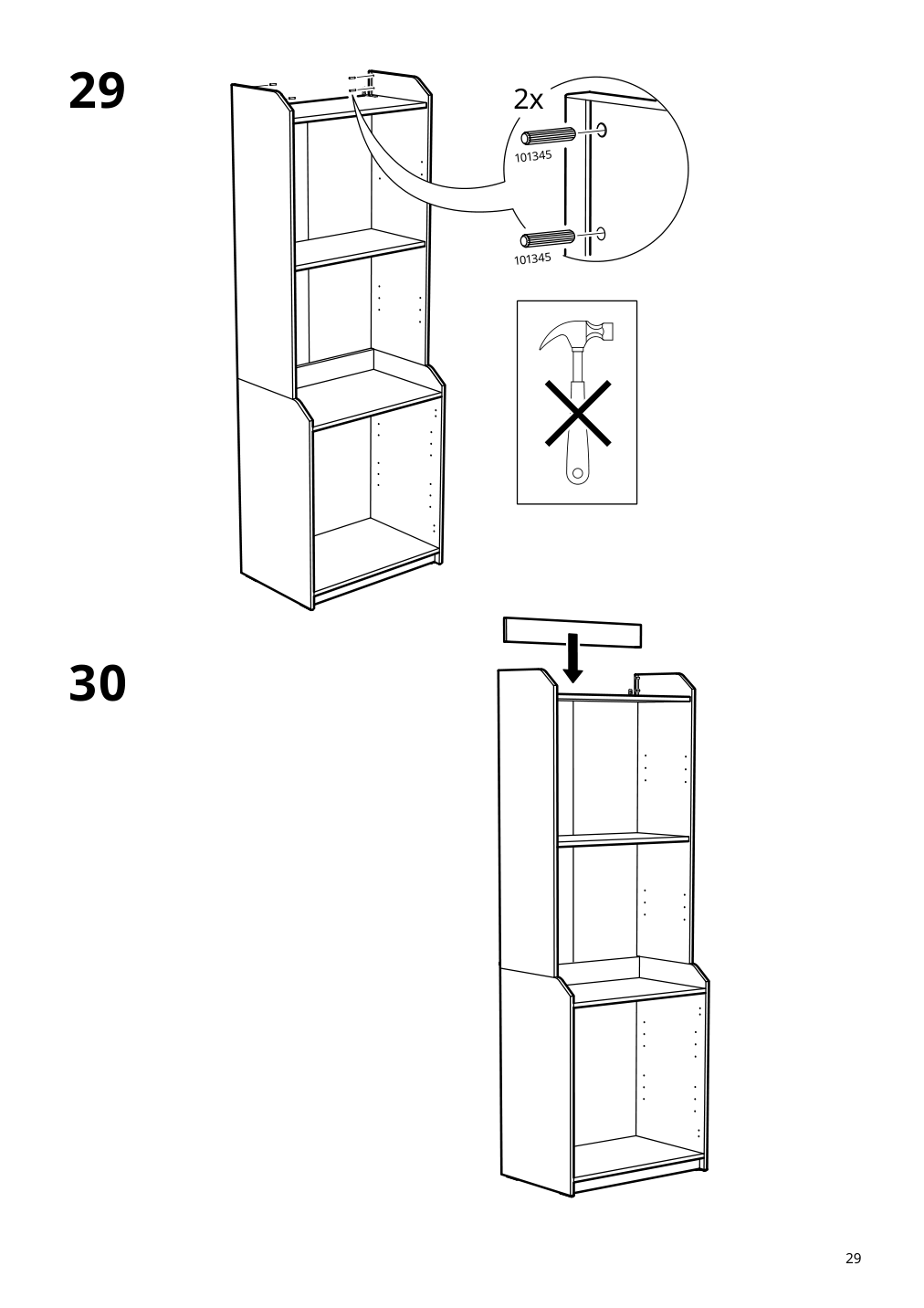 Assembly instructions for IKEA Hauga high cabinet with 2 doors gray | Page 29 - IKEA HAUGA high cabinet with 2 doors 604.150.54