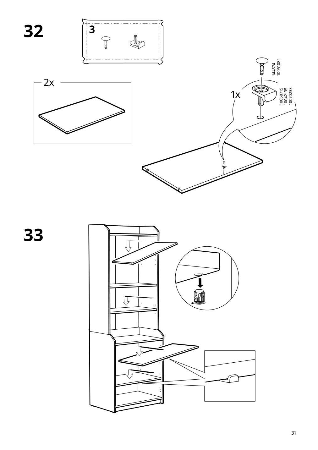 Assembly instructions for IKEA Hauga high cabinet with 2 doors gray | Page 31 - IKEA HAUGA high cabinet with 2 doors 604.150.54