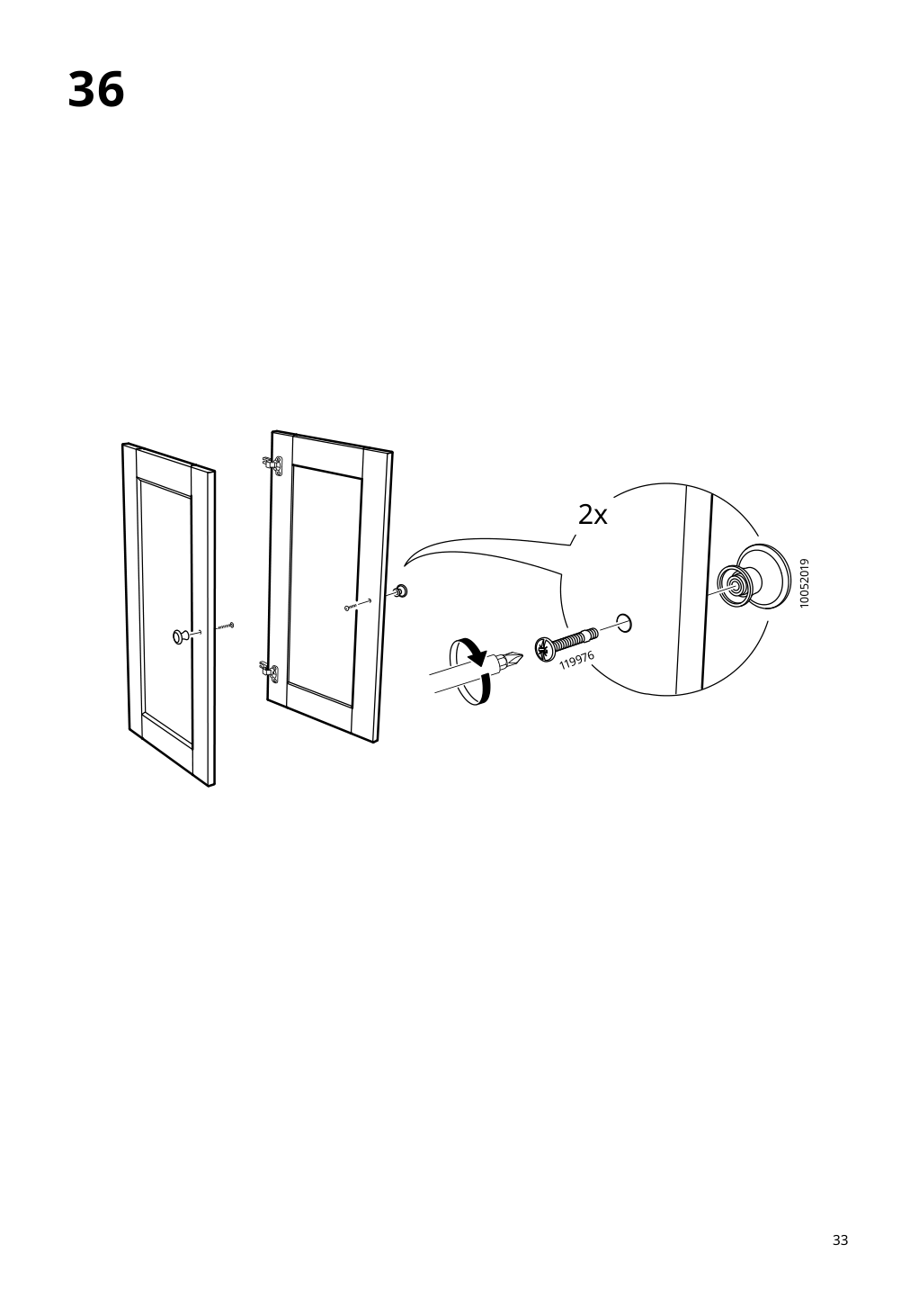 Assembly instructions for IKEA Hauga high cabinet with 2 doors gray | Page 33 - IKEA HAUGA storage combination 093.884.45