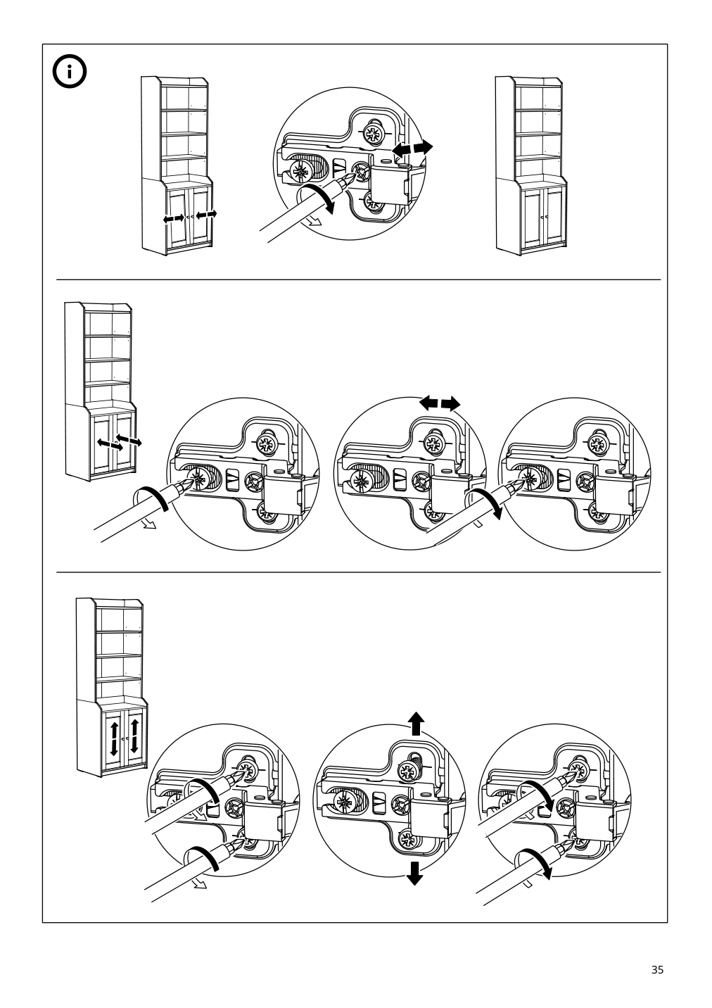 Assembly instructions for IKEA Hauga high cabinet with 2 doors gray | Page 35 - IKEA HAUGA TV/storage combination 195.727.25