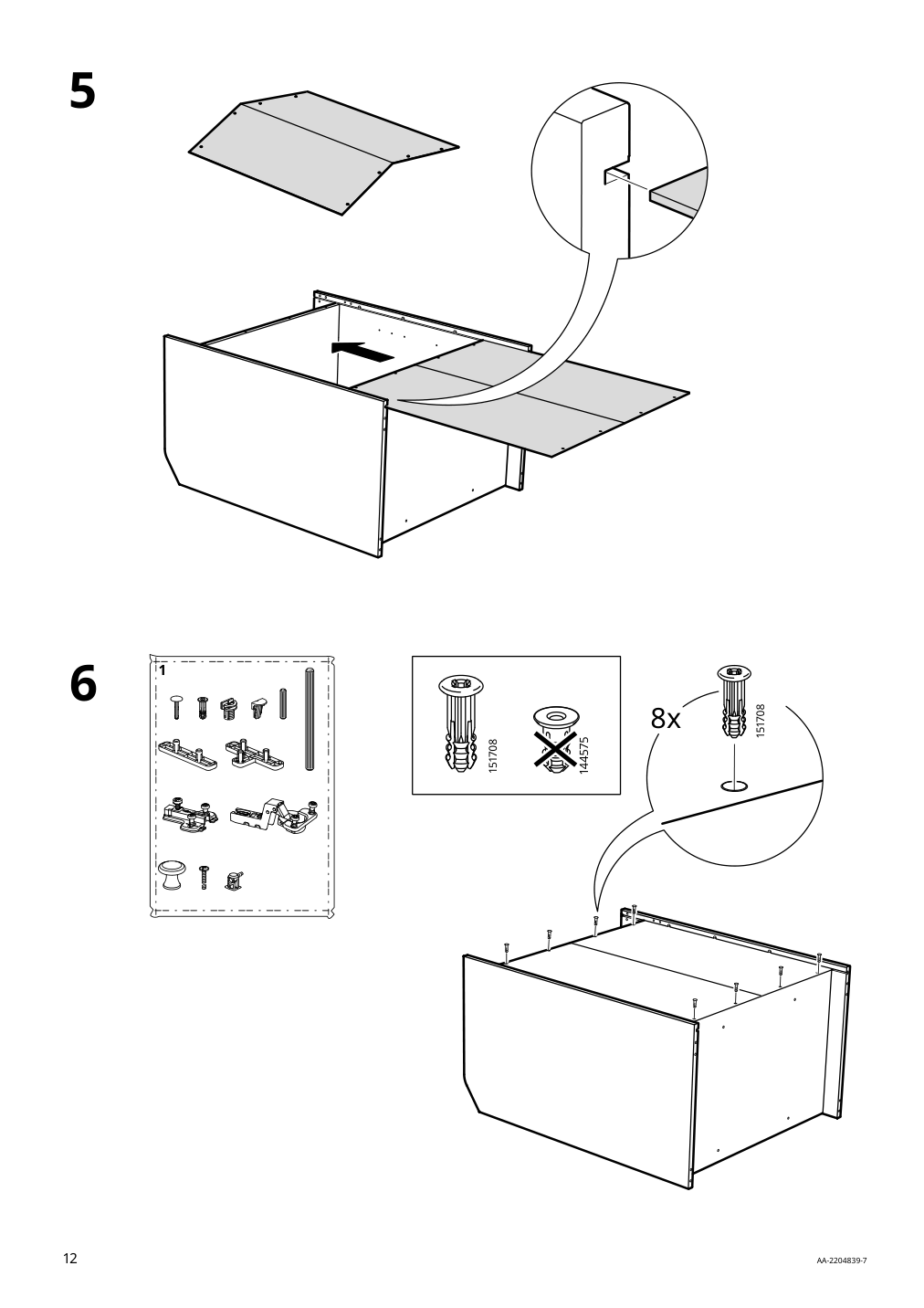 Assembly instructions for IKEA Hauga high cabinet with 2 doors white | Page 12 - IKEA HAUGA TV/storage combination 193.879.02