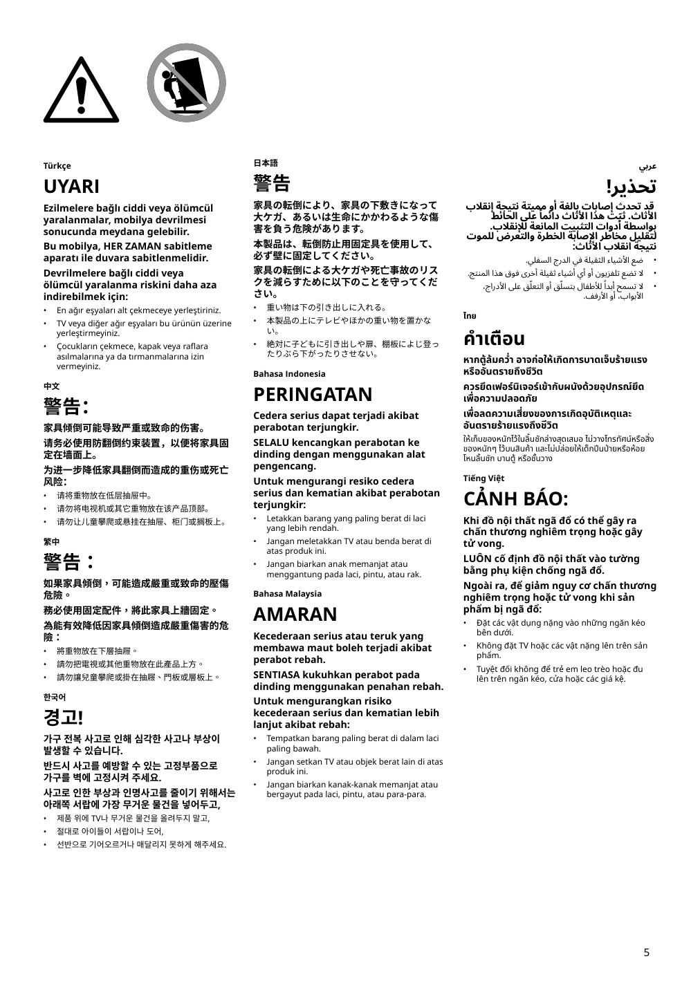 Assembly instructions for IKEA Hauga high cabinet with 2 doors white | Page 5 - IKEA HAUGA storage combination 093.886.38