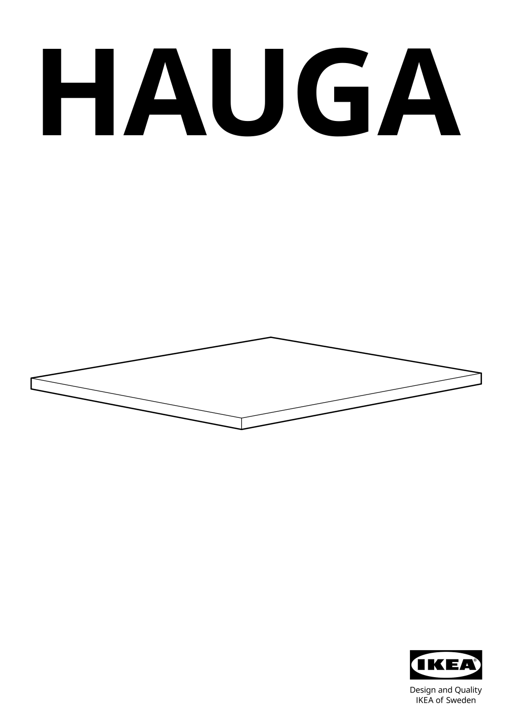 Assembly instructions for IKEA Hauga shelf white | Page 1 - IKEA HAUGA shelf 504.597.79