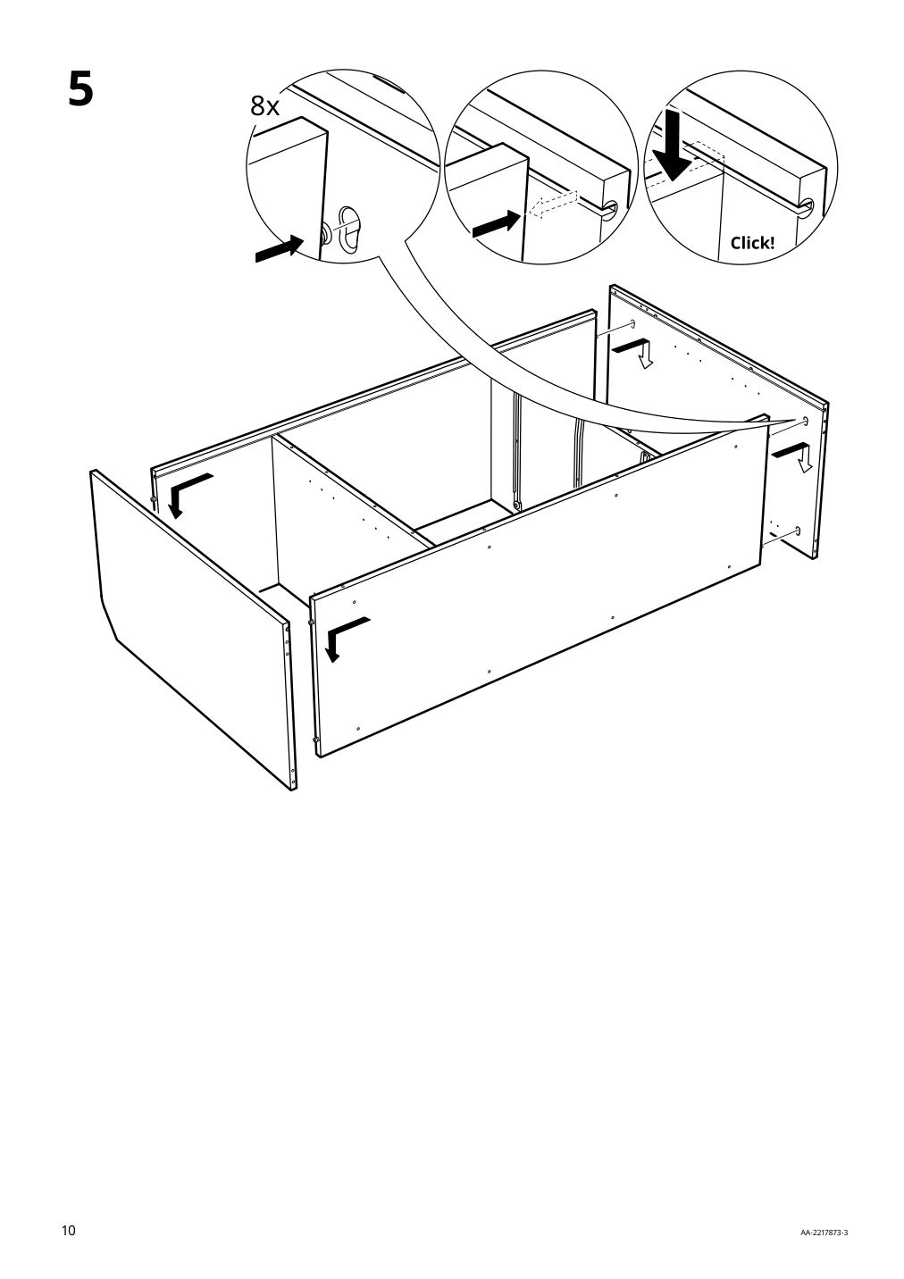 Assembly instructions for IKEA Hauga sideboard gray | Page 10 - IKEA HAUGA storage combination 093.884.45