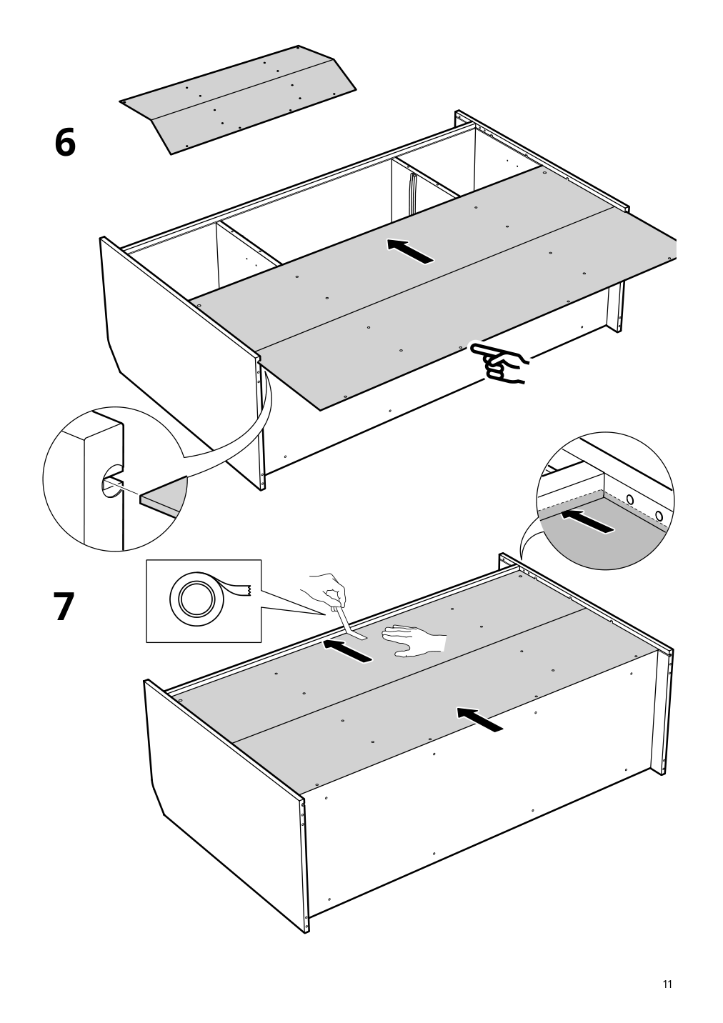 Assembly instructions for IKEA Hauga sideboard gray | Page 11 - IKEA HAUGA sideboard 304.569.08