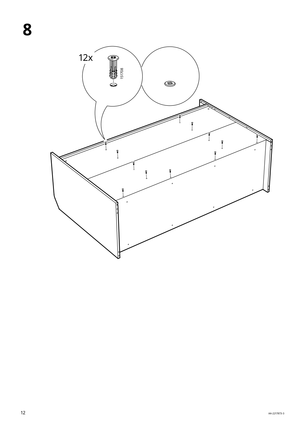 Assembly instructions for IKEA Hauga sideboard gray | Page 12 - IKEA HAUGA sideboard 304.569.08