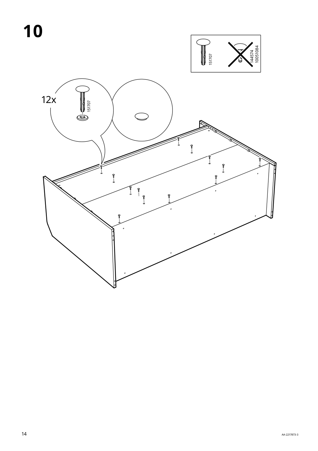 Assembly instructions for IKEA Hauga sideboard gray | Page 14 - IKEA HAUGA sideboard 304.569.08