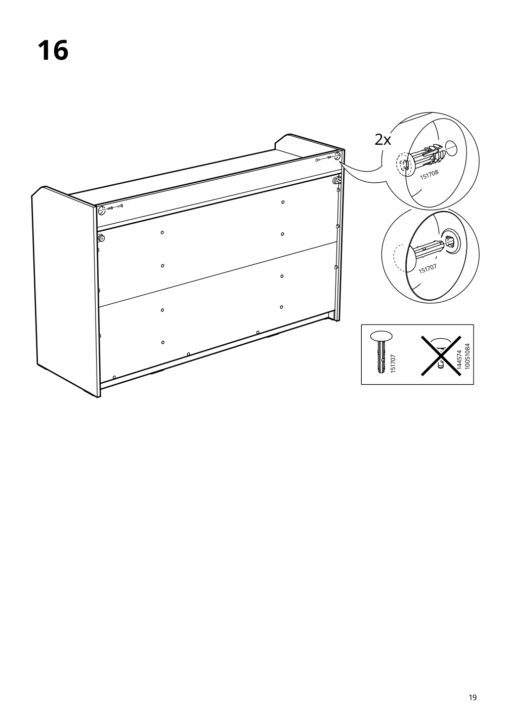 Assembly instructions for IKEA Hauga sideboard gray | Page 19 - IKEA HAUGA sideboard 304.569.08