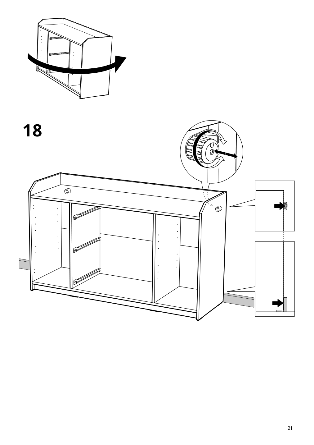 Assembly instructions for IKEA Hauga sideboard gray | Page 21 - IKEA HAUGA sideboard 304.569.08