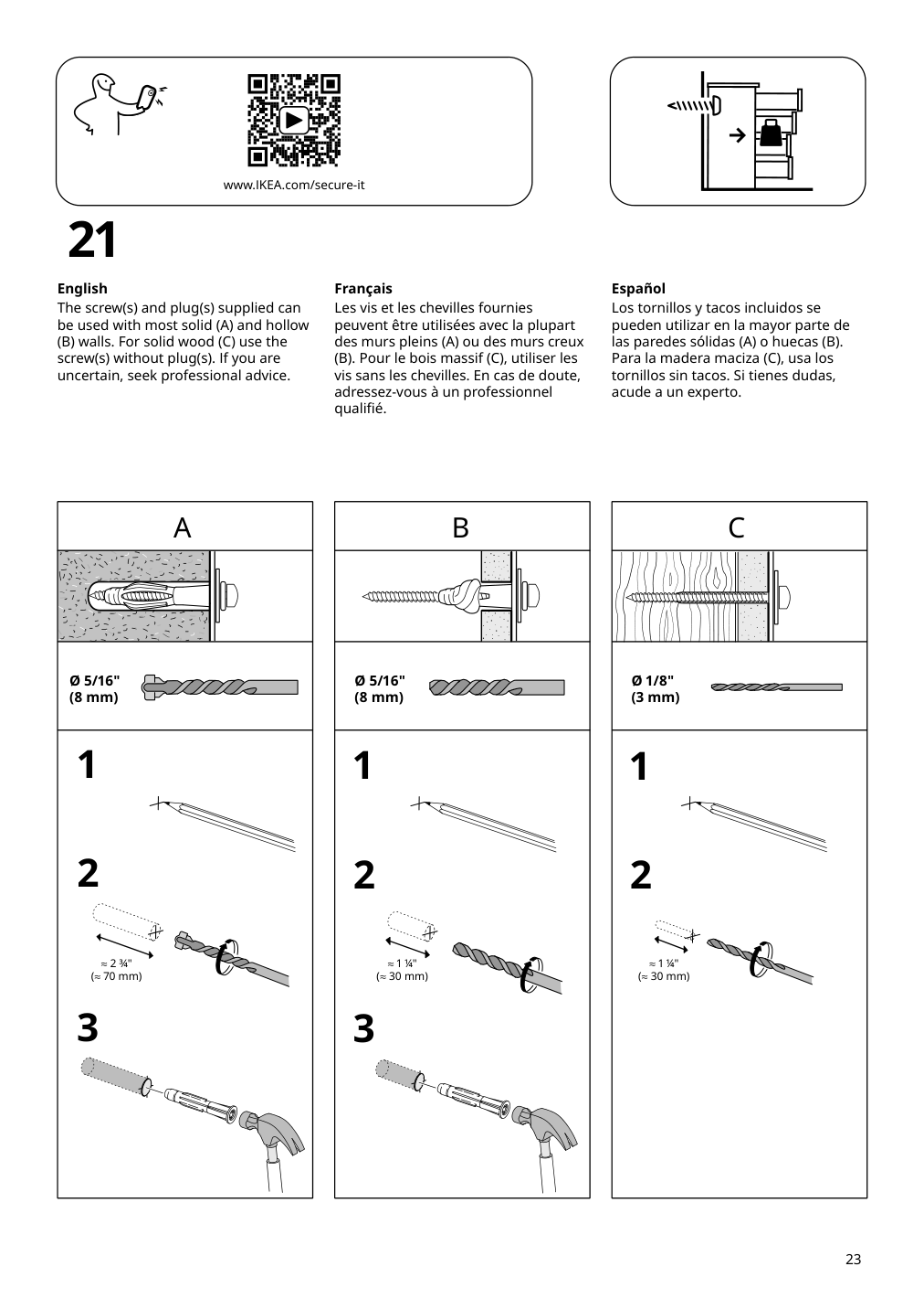 Assembly instructions for IKEA Hauga sideboard gray | Page 23 - IKEA HAUGA sideboard 304.569.08