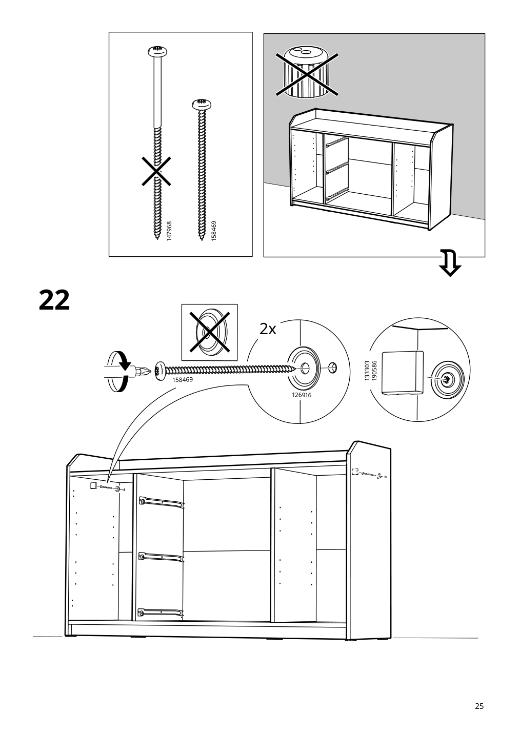 Assembly instructions for IKEA Hauga sideboard gray | Page 25 - IKEA HAUGA storage combination 093.884.45