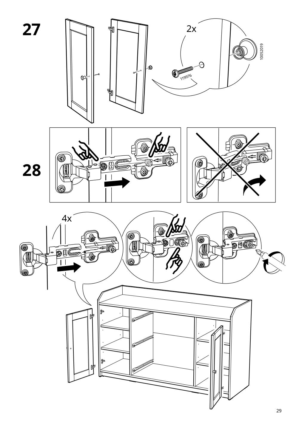 Assembly instructions for IKEA Hauga sideboard gray | Page 29 - IKEA HAUGA storage combination 093.884.45