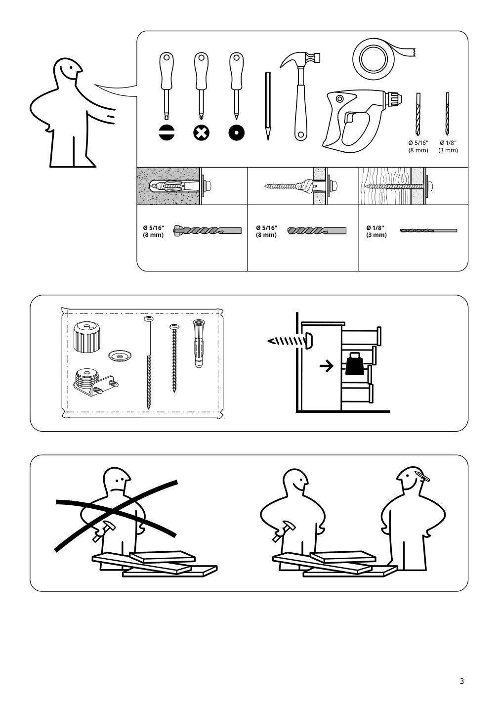 Assembly instructions for IKEA Hauga sideboard gray | Page 3 - IKEA HAUGA storage combination 093.884.45