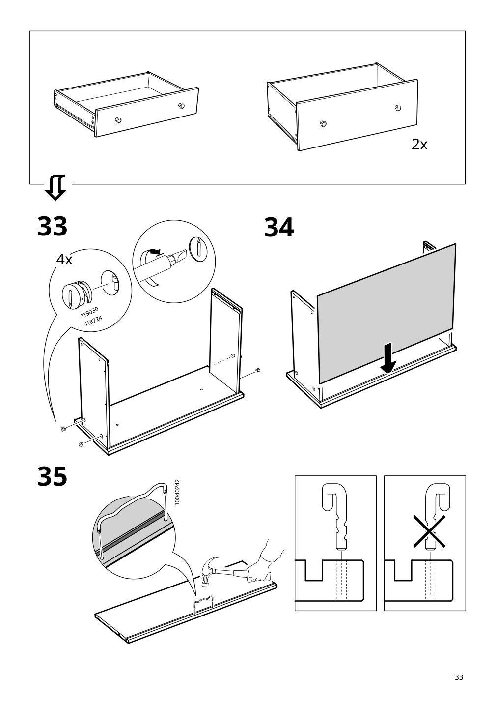 Assembly instructions for IKEA Hauga sideboard gray | Page 33 - IKEA HAUGA storage combination 093.884.45