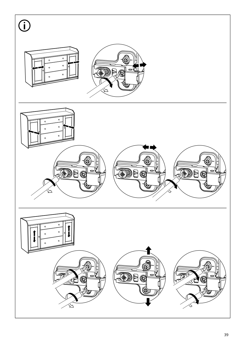 Assembly instructions for IKEA Hauga sideboard gray | Page 39 - IKEA HAUGA storage combination 093.884.45