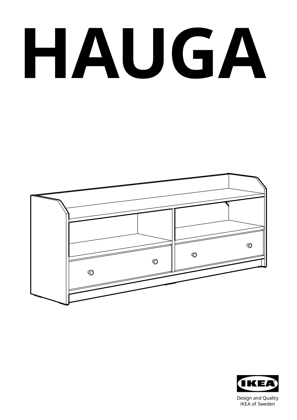 Assembly instructions for IKEA Hauga tv unit gray | Page 1 - IKEA HAUGA TV/storage combination 195.727.25